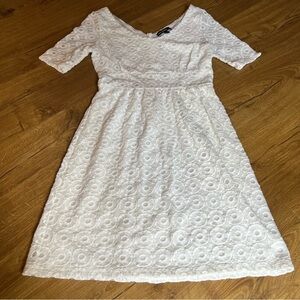 Banana Republic White Lace Midi Dress - Mad Men Collection